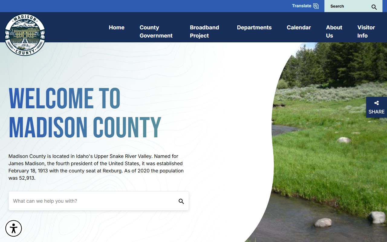 Madison County court records access from the official county homepage