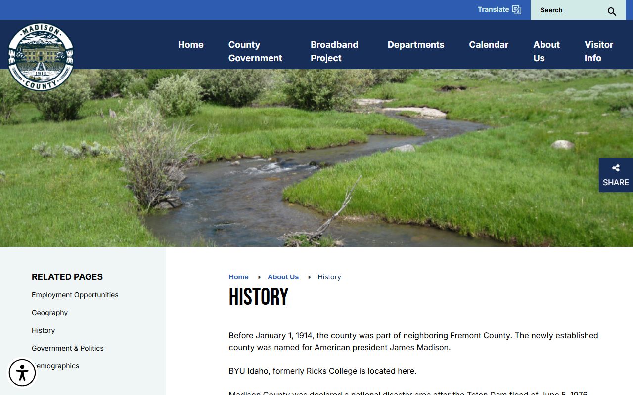 Madison County court records history for Rexburg and county government