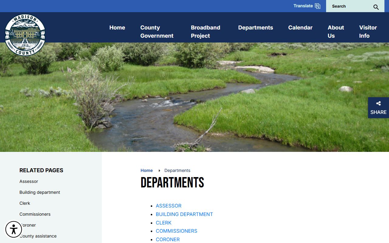 Madison County court records department directory for clerk and court offices