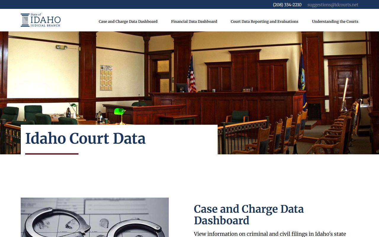 Madison County court records and Idaho Court Data dashboard