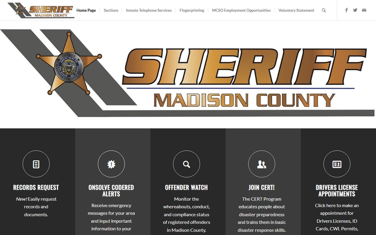 Madison County inmate records Sheriff's Office source