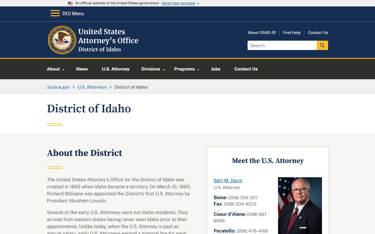 Madison County warrant records federal prosecution source for Idaho
